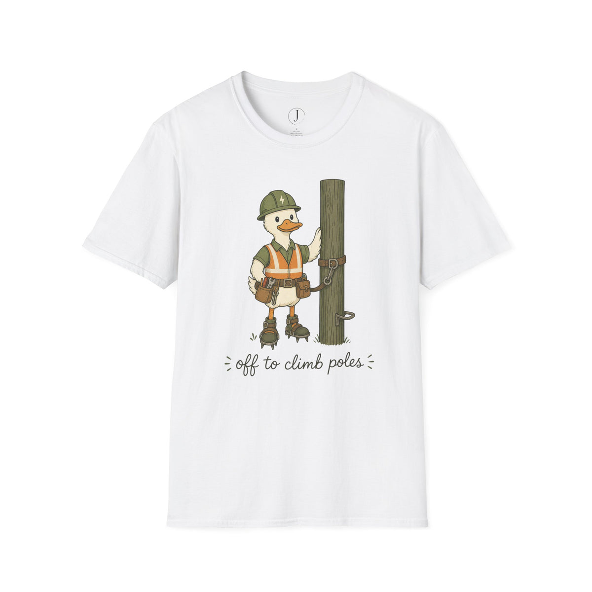 Lineman Duck T-Shirt – Funny Utility Worker Shirt, Power Lineman Gift